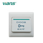 Przycisk wyjścia z plastikowych drzwi, biały przełącznik zwolnienia drzwi do systemu kontroli dostępu
