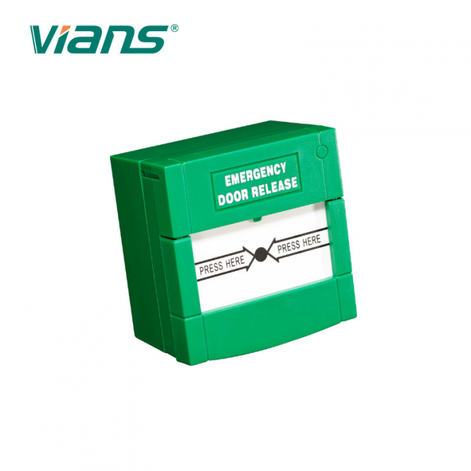 Przycisk awaryjnego otwierania drzwi z możliwością resetowania szkła Pilny przełącznik z pokrywą 0
